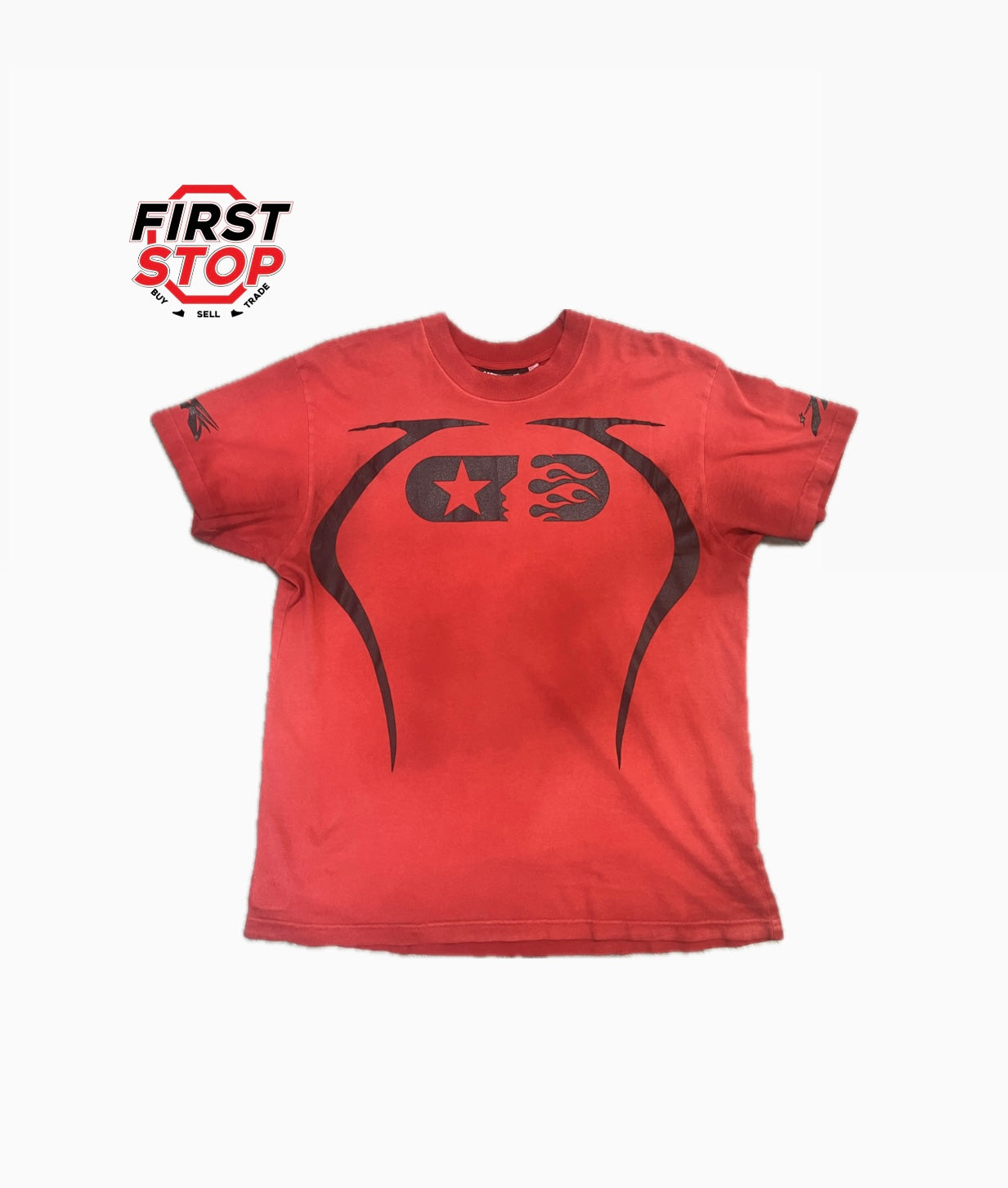 Hellstar Warm up T-Shirt Red
