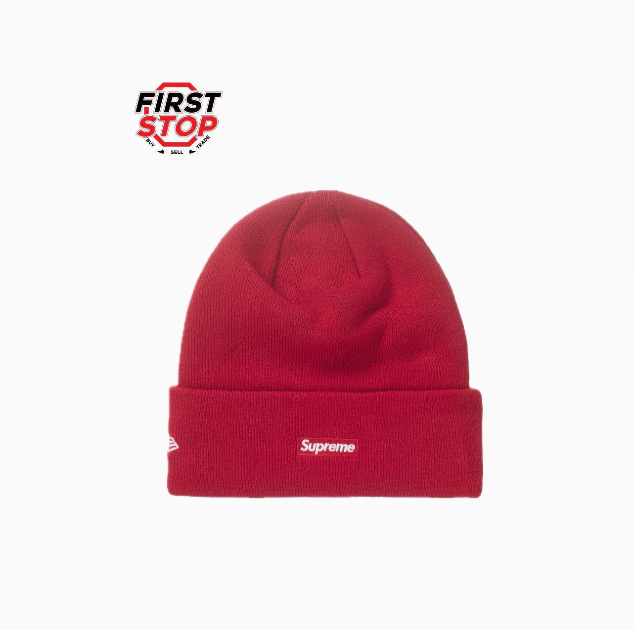 Supreme New Era Script Beanie Red