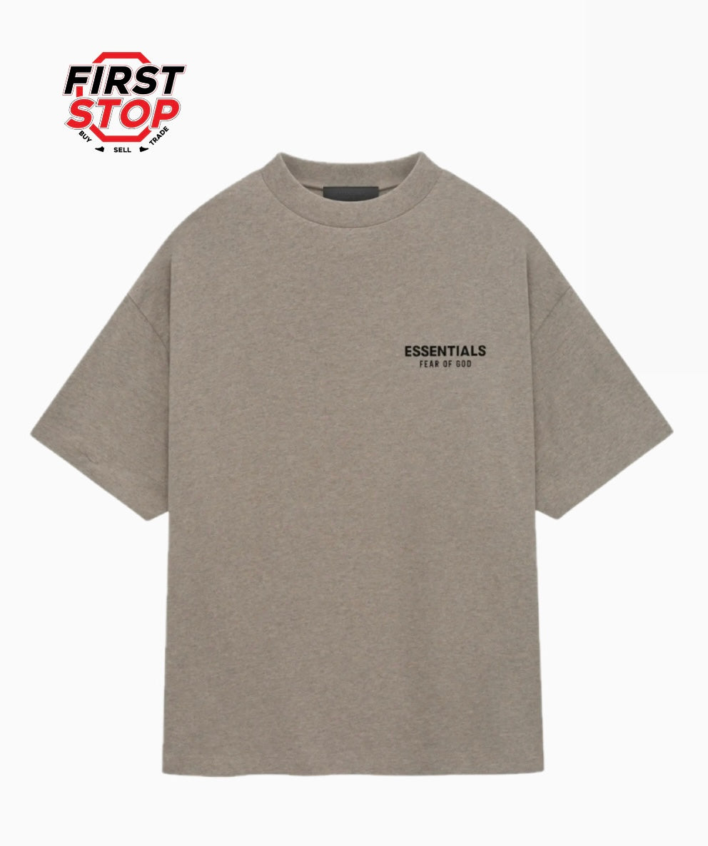 Essentials Fear Of God Heather Grey Crewneck T-shirt (Oversized fit)