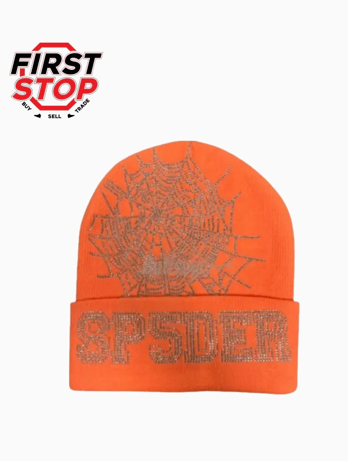 Sp5der World Wide Beanie Orange