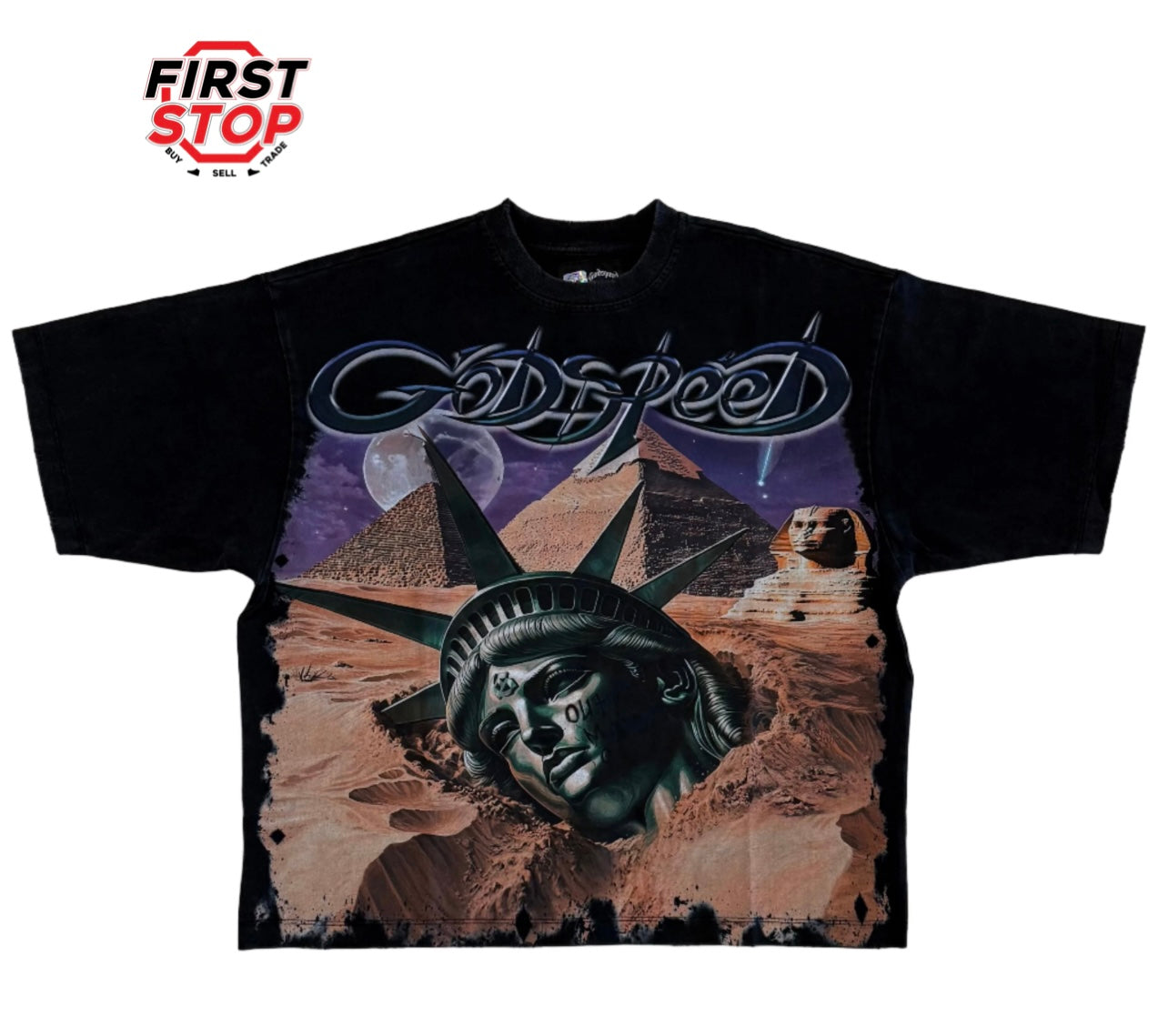 Godspeed Mother Cairo Tee Black Wash