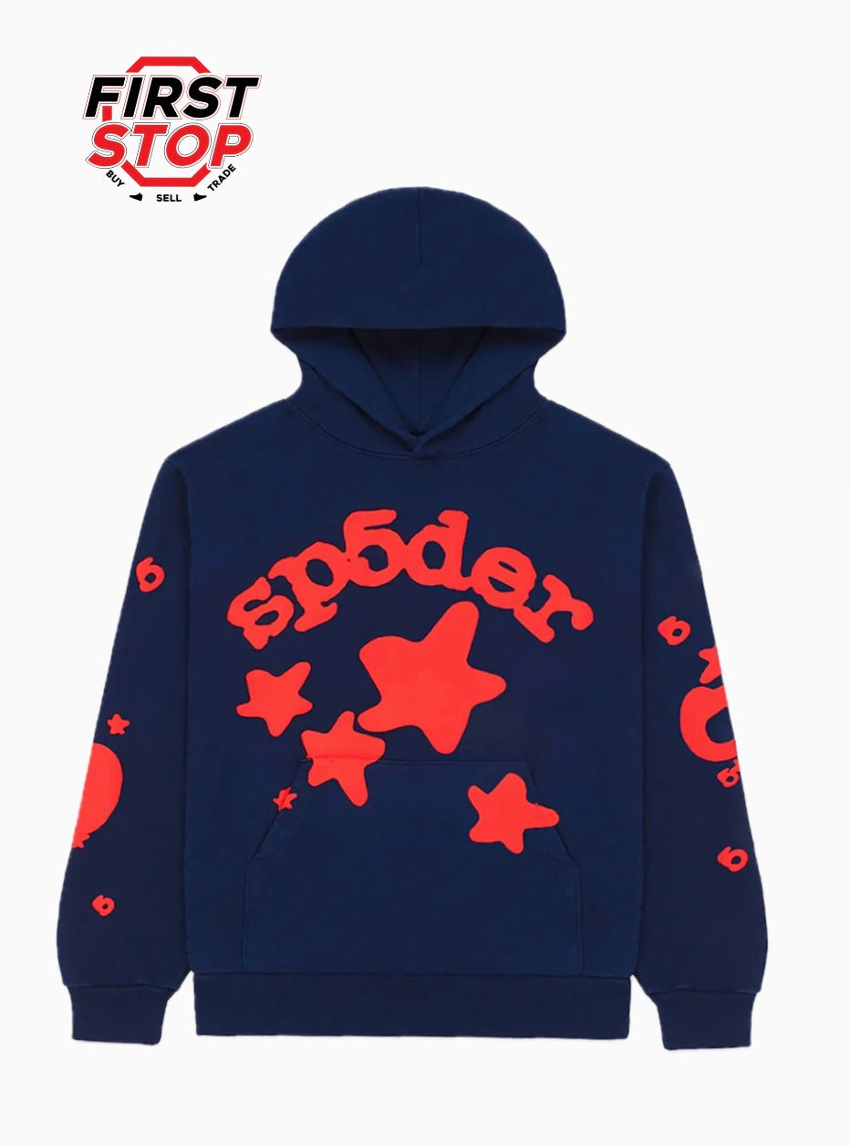 Sp5der Beluga Hoodie Navy
