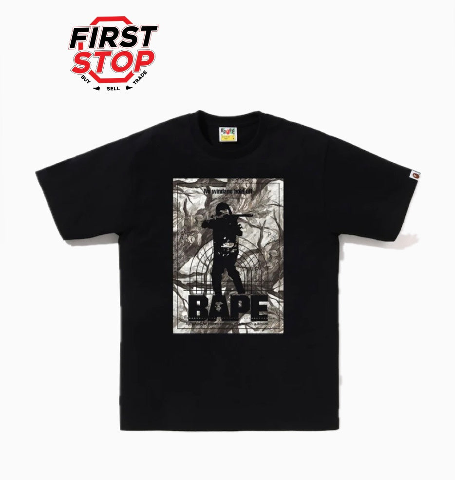 BAPE Tree Edge Camo Hunting Tee Black