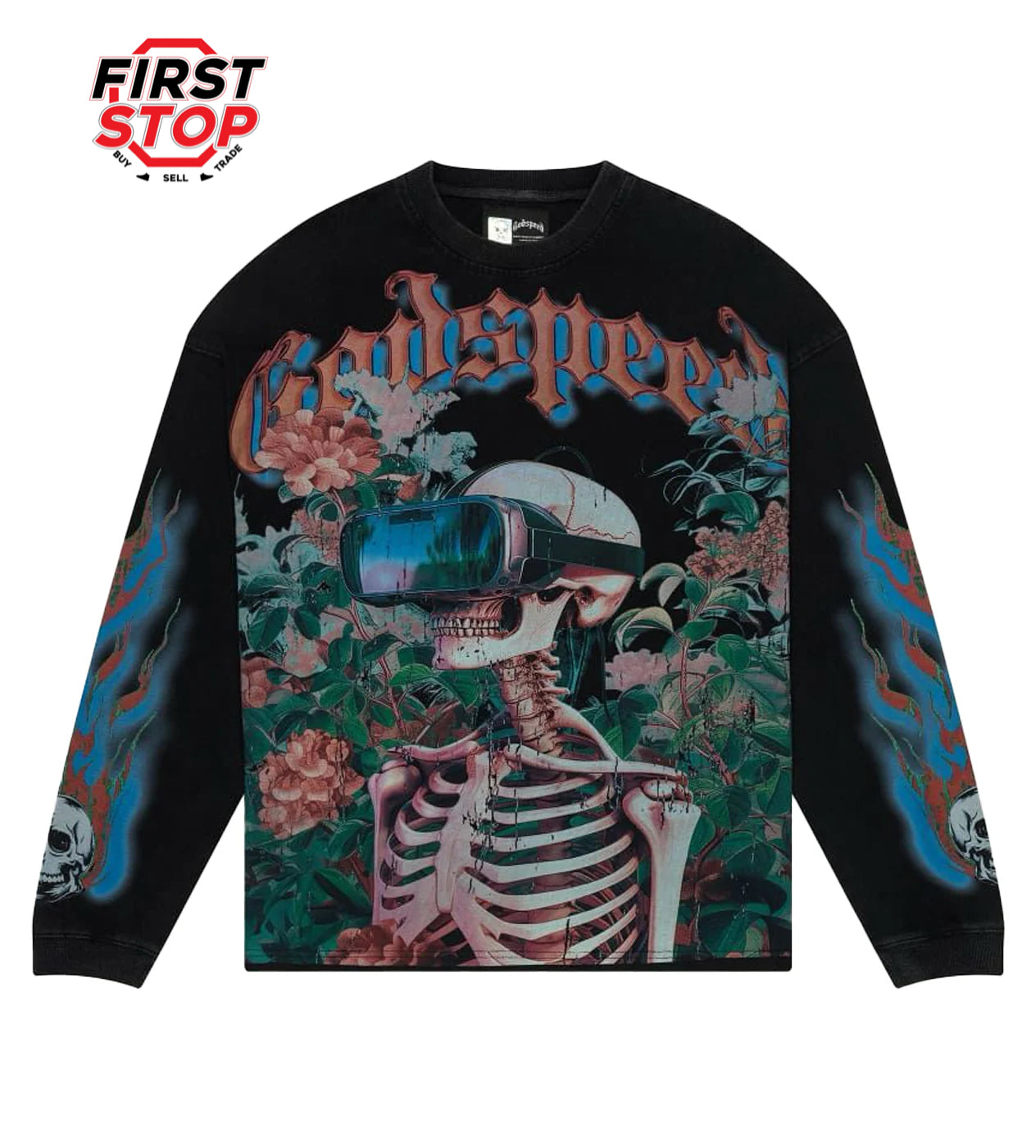 Godspeed Vision Flowers LS (Black Washed)