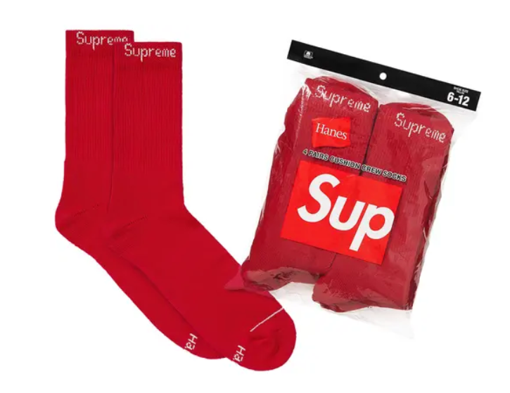 Supreme Socks Red (4 Pack)