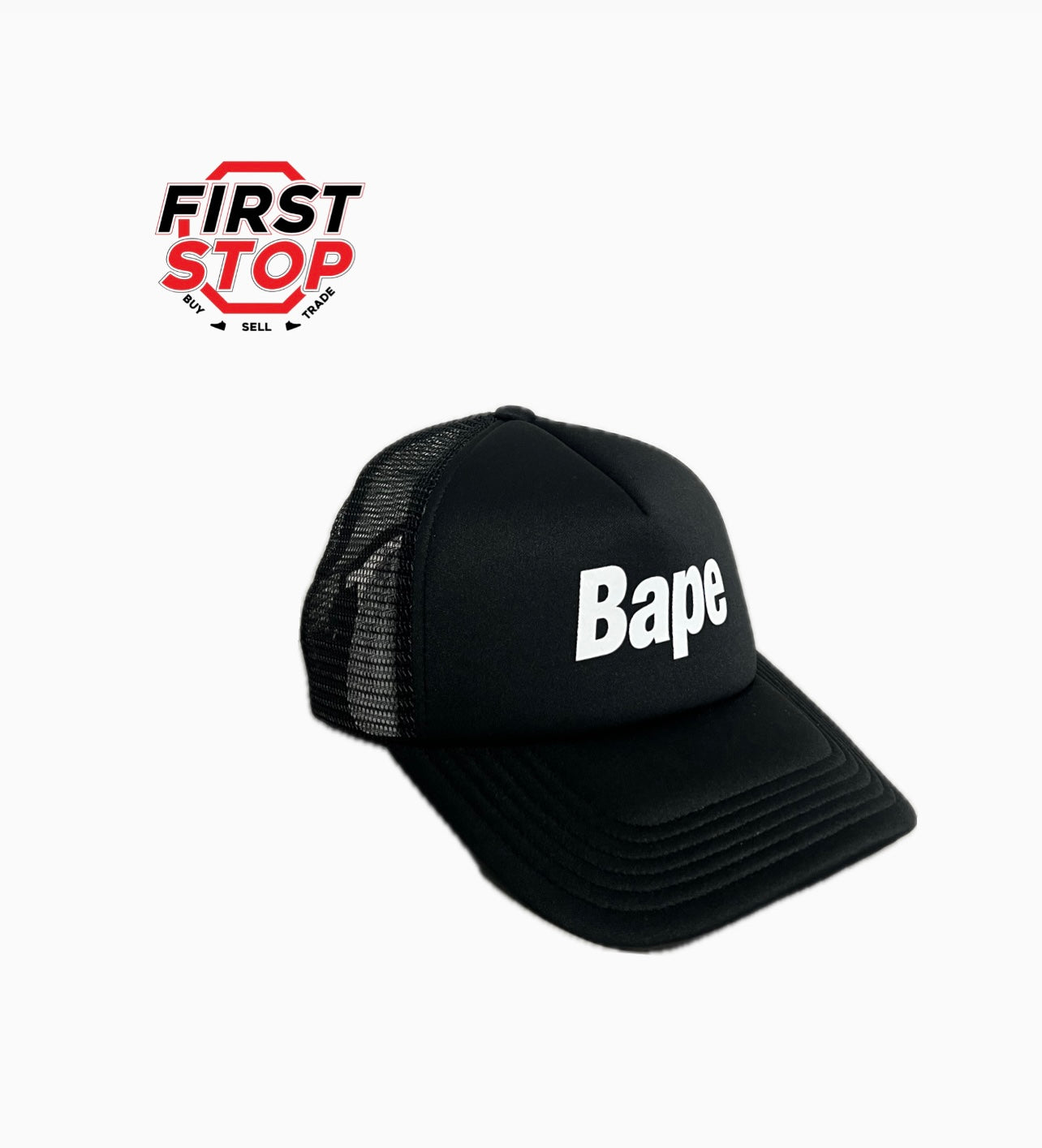 Bape Snapback Trucker Cap Black