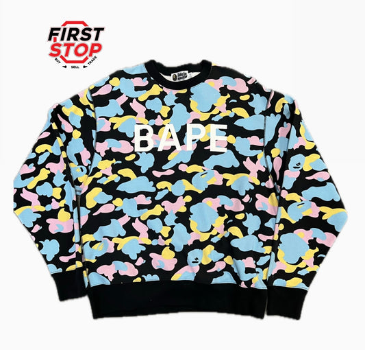 Bape Cotton Candy Camo Crewneck