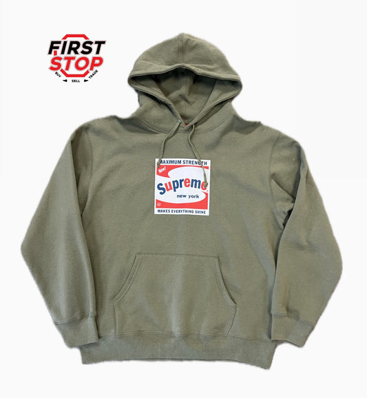 Supreme Maximum Strength NY Hoodie Green