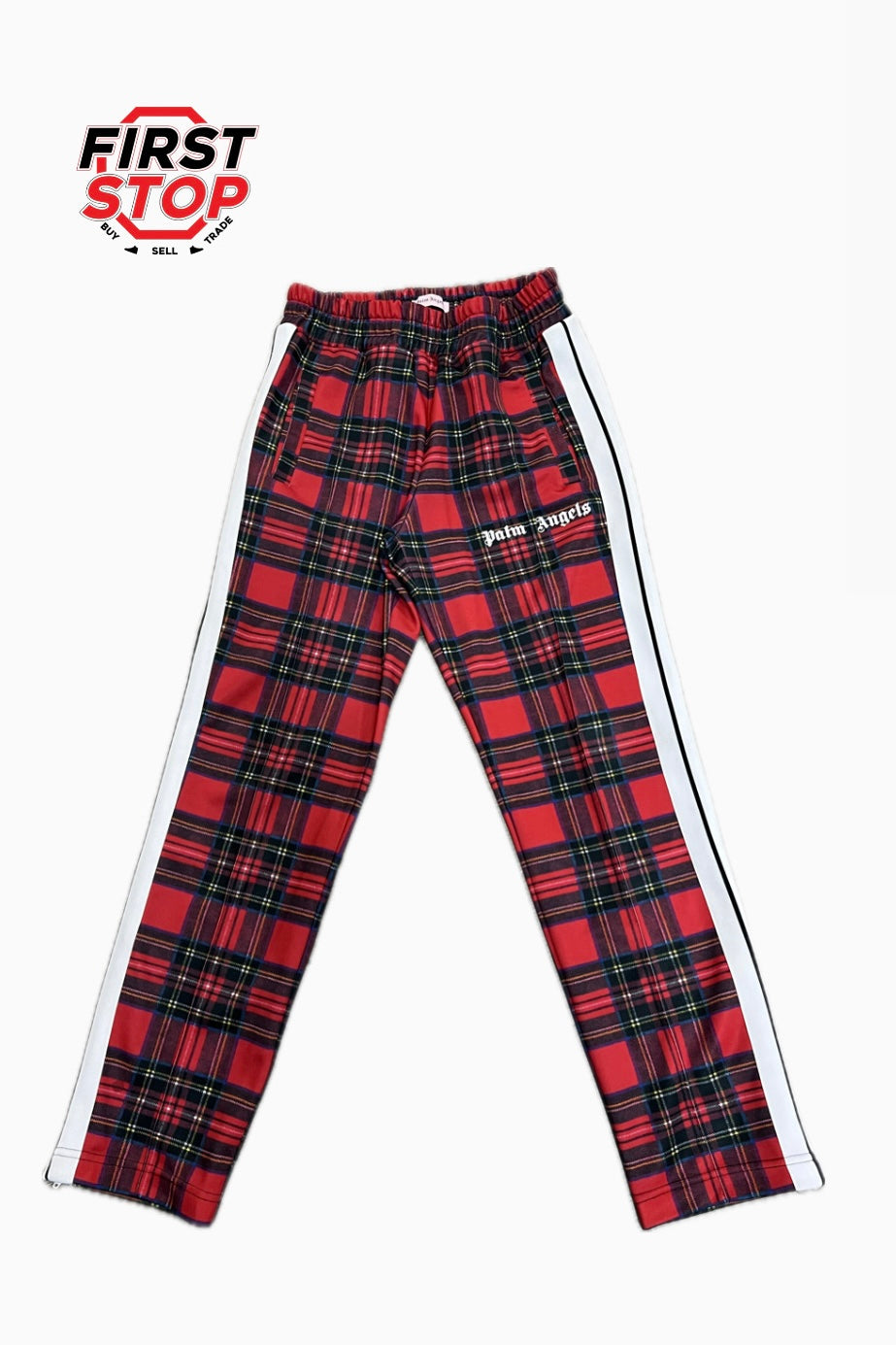 Palm Angels Track Pants Red Plaid