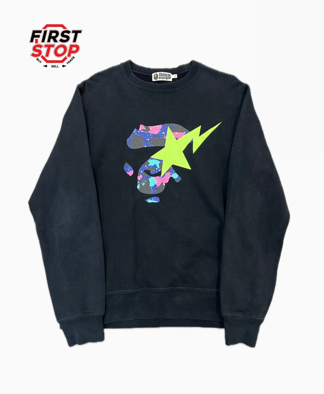 Bape x Kid Cudi Crewneck Black