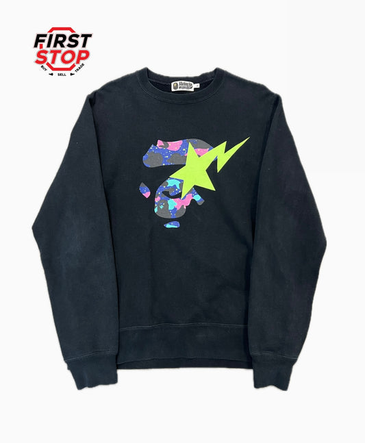 Bape x Kid Cudi Crewneck Black