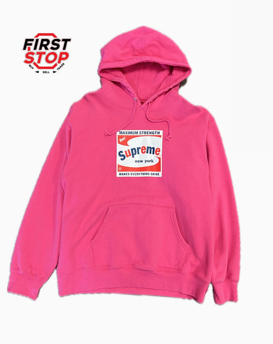 Supreme Shine Logo-print hoodie Pink