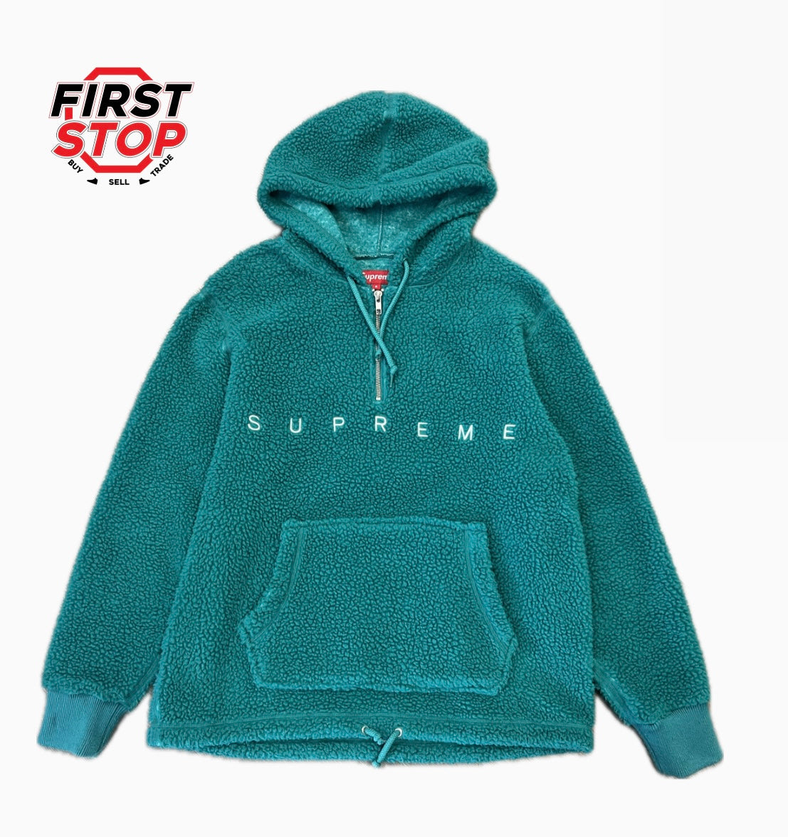 Supreme FW15 Sherpa Fleece Pullover Teal