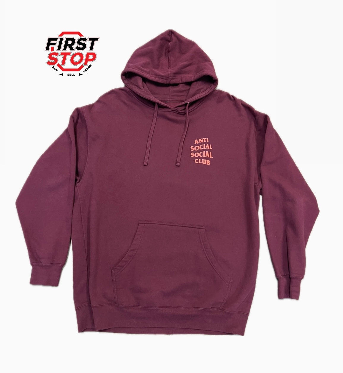 Anti Social Social Club Hoodie Burgundy