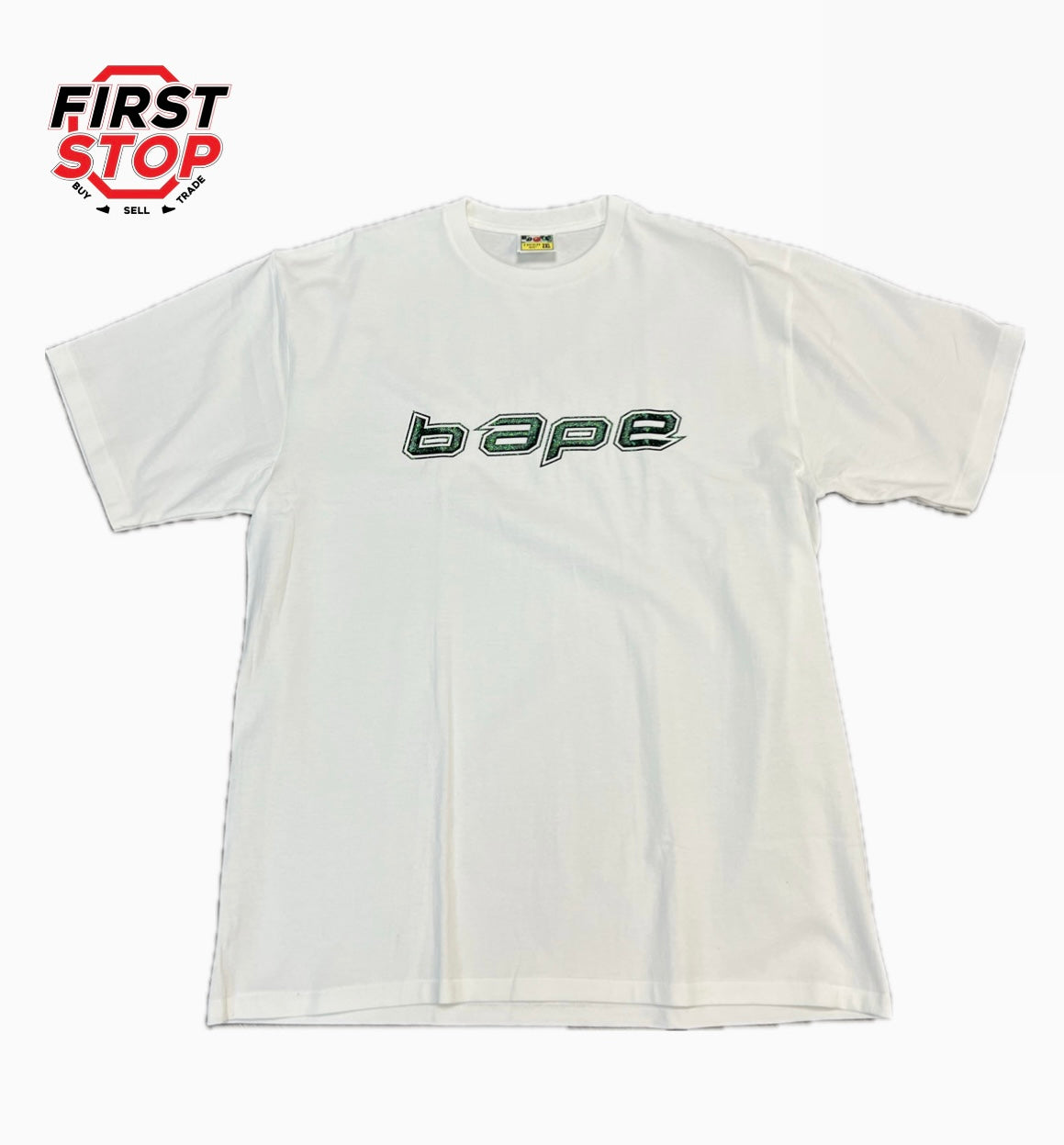 BAPE Green Metallic T-Shirt White