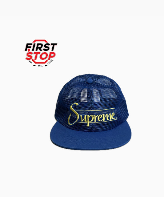 Supreme Snapback Trucker Cap Blue