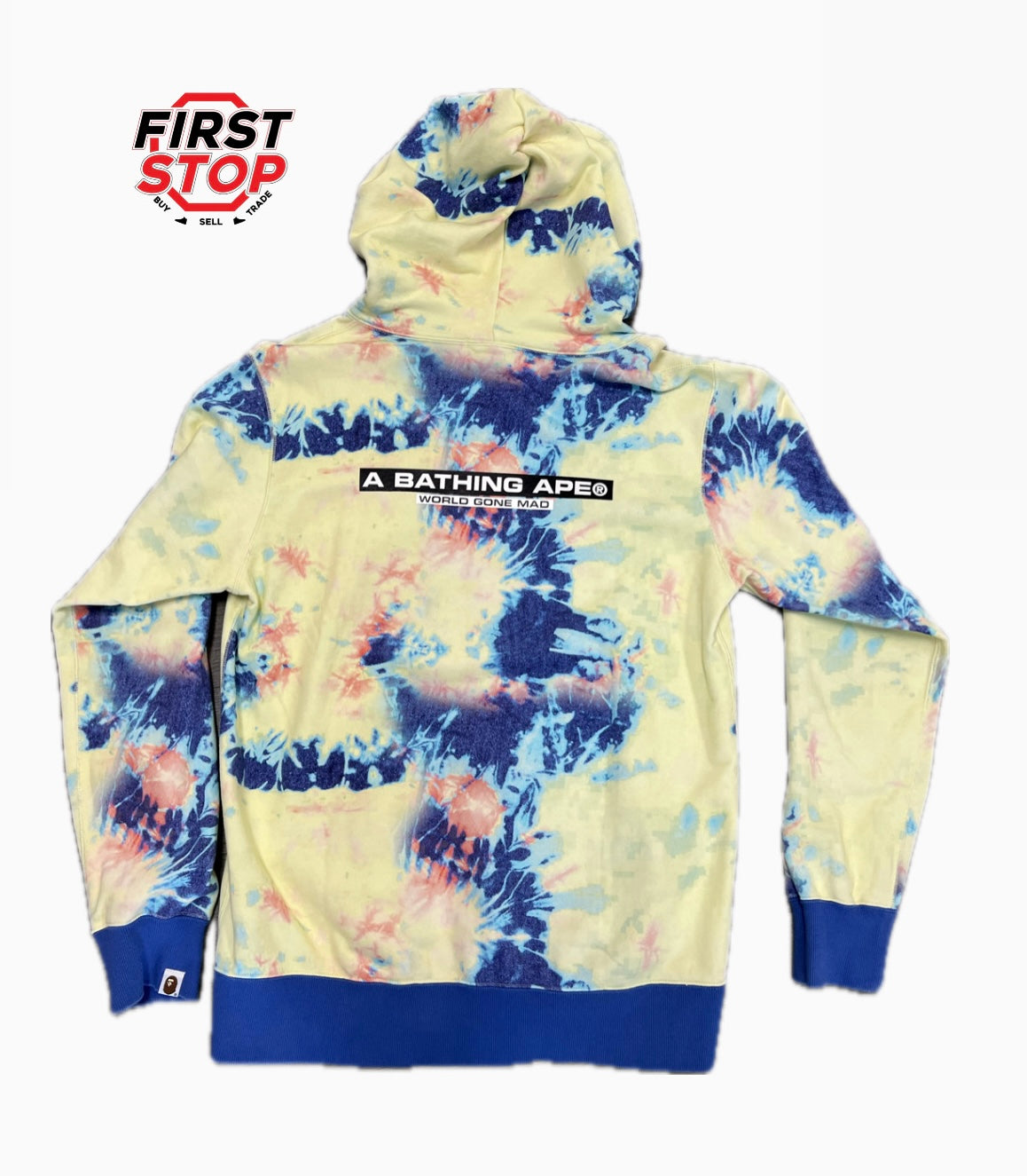 Bape World Gone Mad Tie Dye Pullover Hoodie