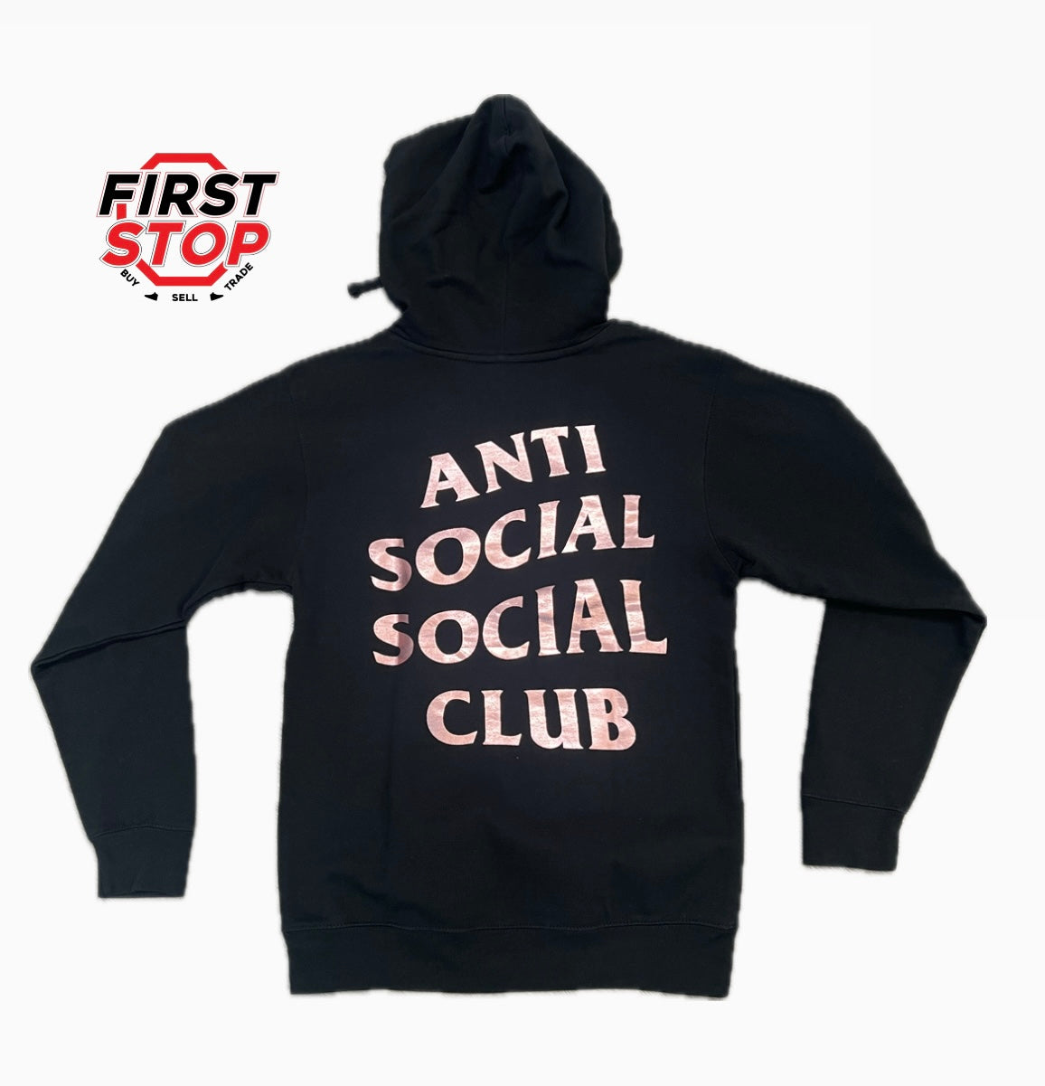 Anti Social Social Club Hoodie Black Rose Gold