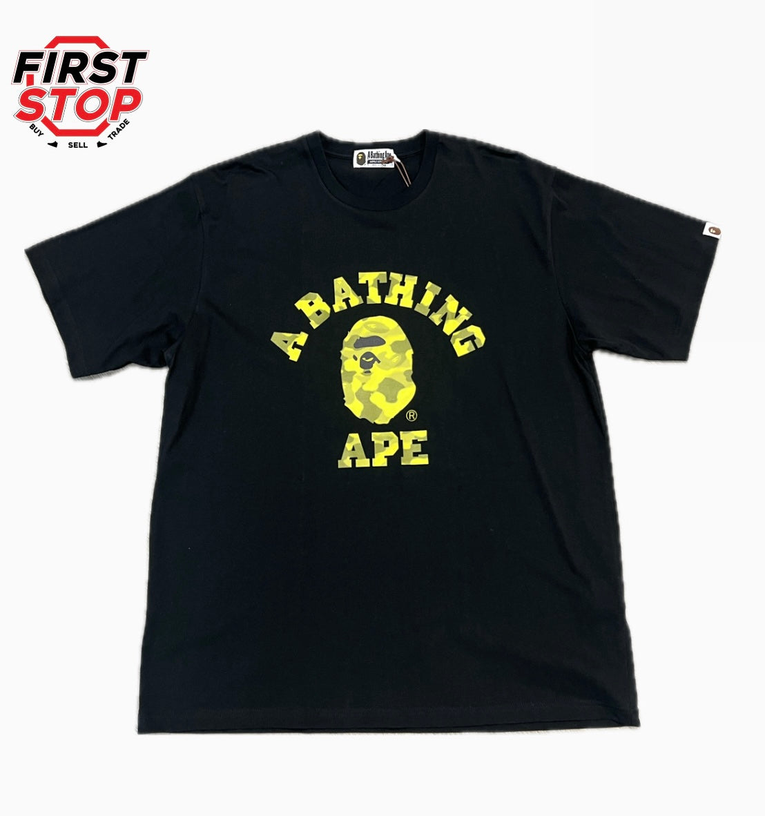 BAPE Radiation Camo College T-Shirt Black