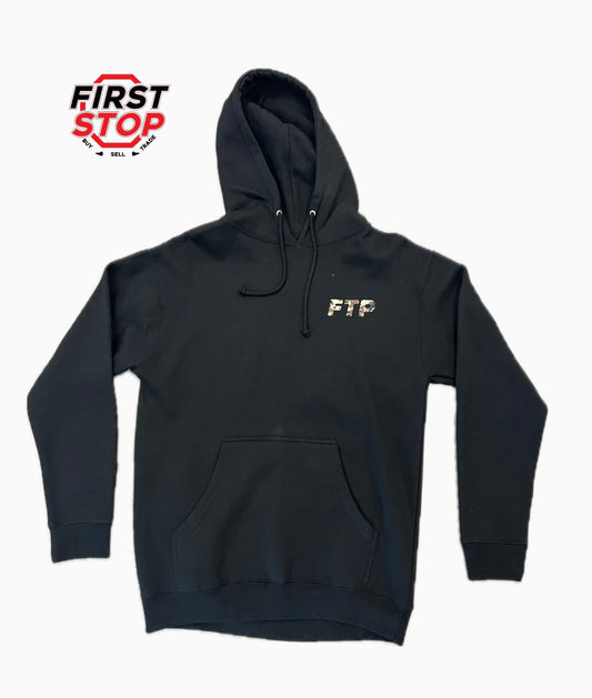 FTP Camo Script Hoodie Black