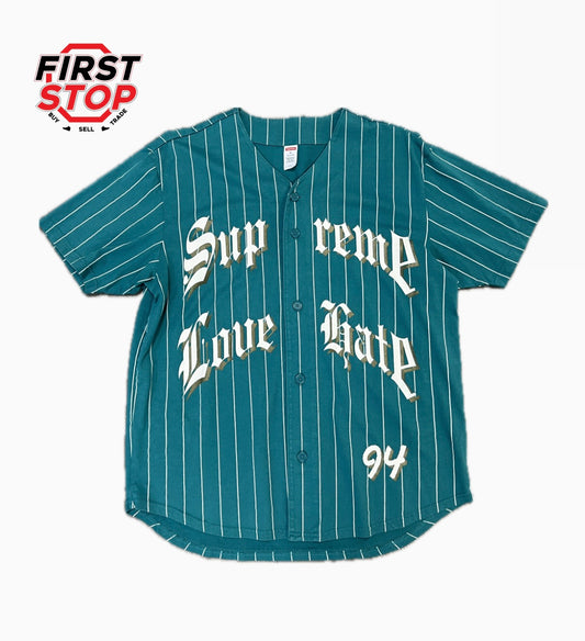 Supreme Love Hate  Baseball Jersey