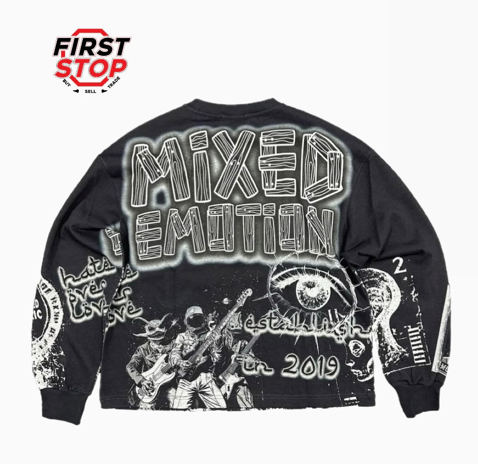 Mixed Emotions Astro Long Sleeve Black