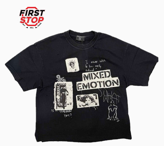 Mixed Emotions Stamped Tee Black
