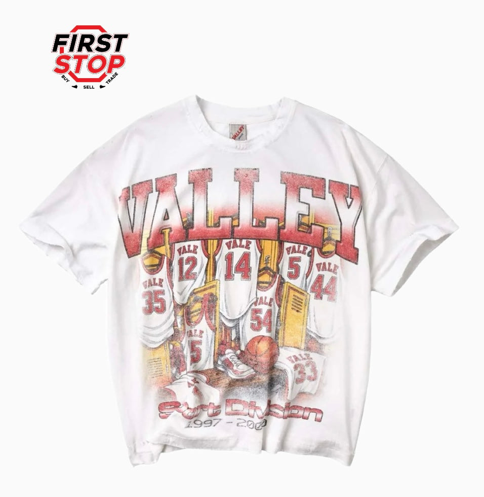 VALE Bleachers Tee White Red