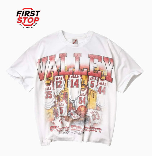 VALE Bleachers Tee White Red