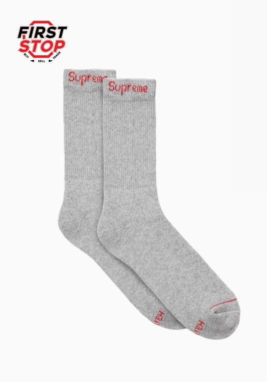 Supreme Socks Grey (Single pair)