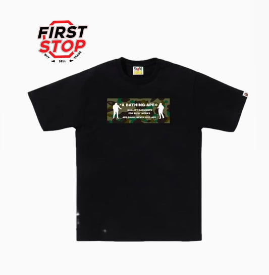 BAPE 1st Camo Army Name Tee Black