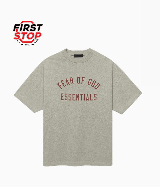 Essentials Fear Of God Dark Heather Oatmeal Crewneck T-shirt (Oversized fit)