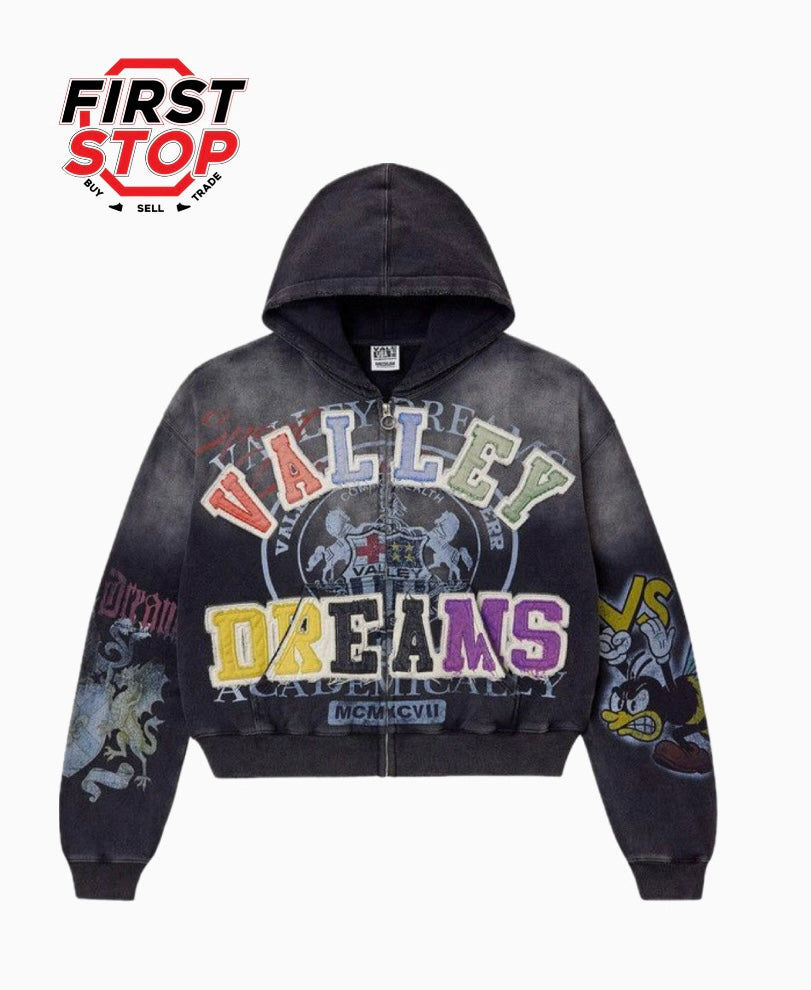 VALE Forever Blasted Zip Up Black