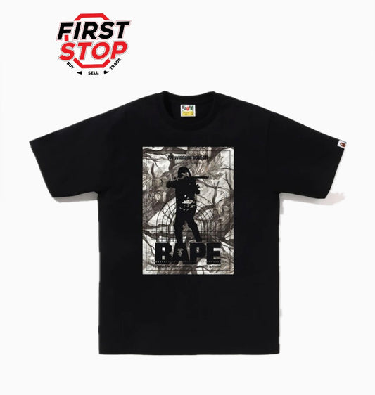 BAPE Tree Edge Camo Hunting Tee Black