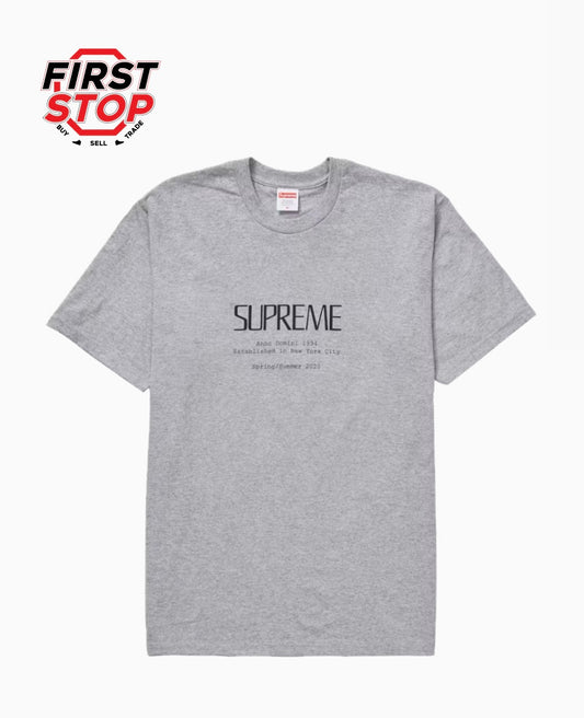 Supreme Anno Domini Tee Heather Grey
