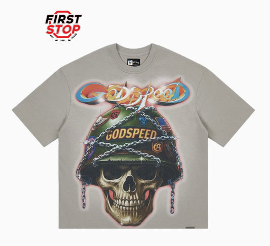 Godspeed Badges of Honor Tee Wolf Grey