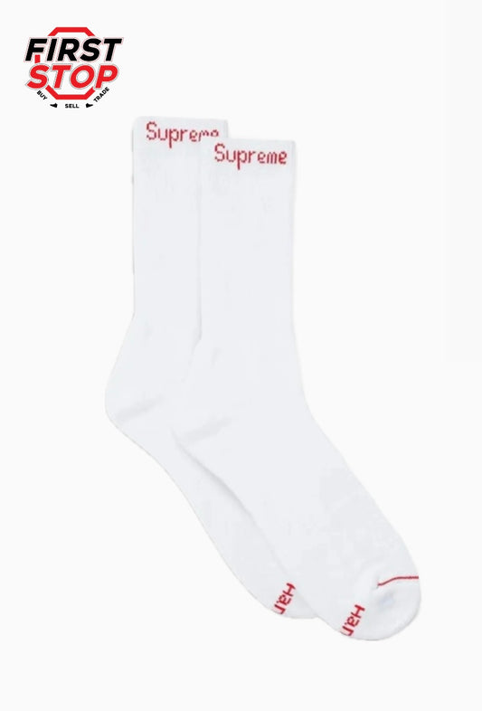 Supreme Socks White (Single pair)