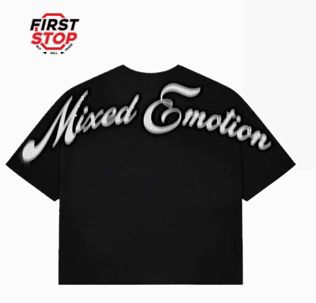 Mixed Emotions Pearl Tee Black