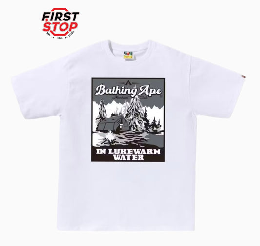 Bape Base Camp Tee White