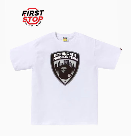 BAPE Security Emblem Tee White