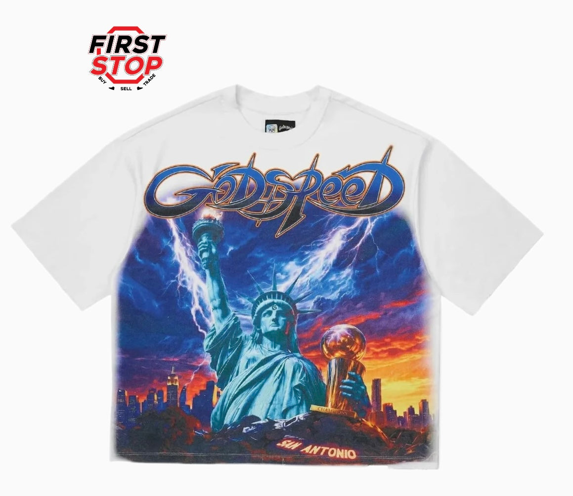 Godspeed Liberty Reigns Tee White
