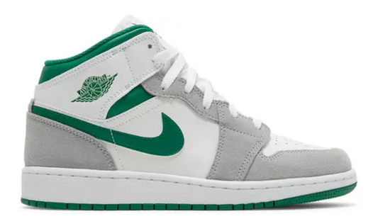 Air Jordan 1 Mid SE GS 'Grey Pine Green'