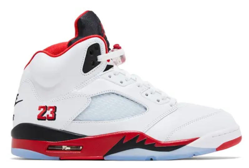 Air Jordan 5 Fire Red Black Tongue (2025) – First Stop