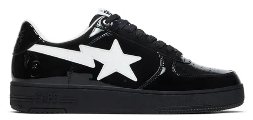 A Bathing Ape Bape Sta OS #1 M2 Black Patent