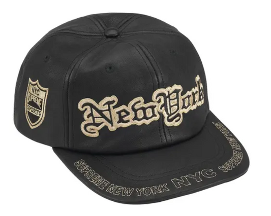 Supreme New York Leather 6-Panel 'Black'