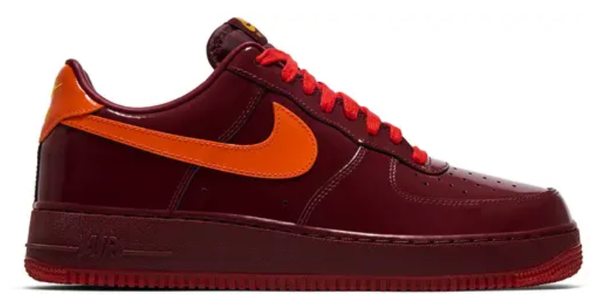 Nike Air Force 1 Low 'Patent Leather Dark Team Red'