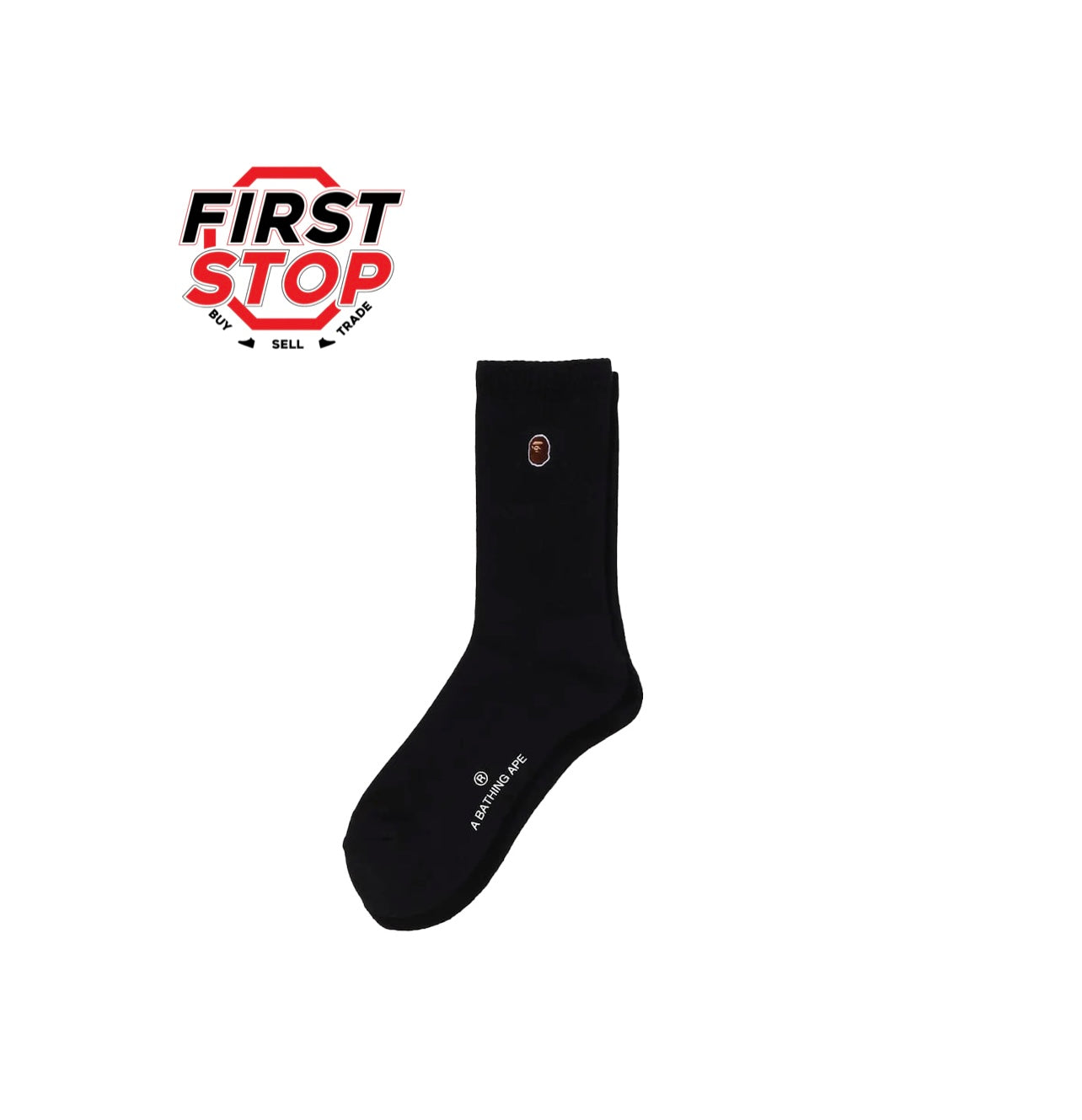 Bape One Point Socks Black (Single Pair)