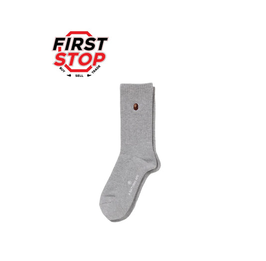 Bape One Point Socks Grey (Single pair)